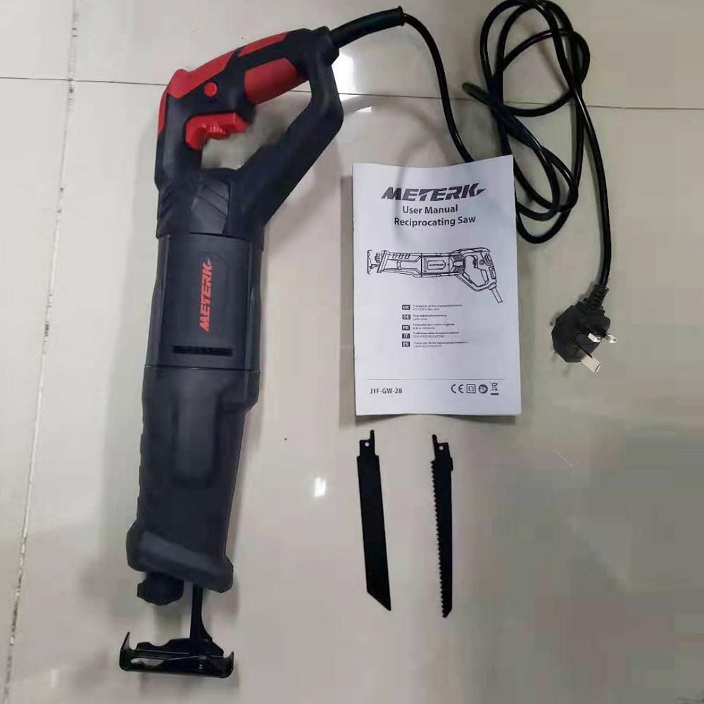 850W 0-2800SPM Sabre Saw with Non-Slip Rotary Handle  Variable Speed with Saw Blades