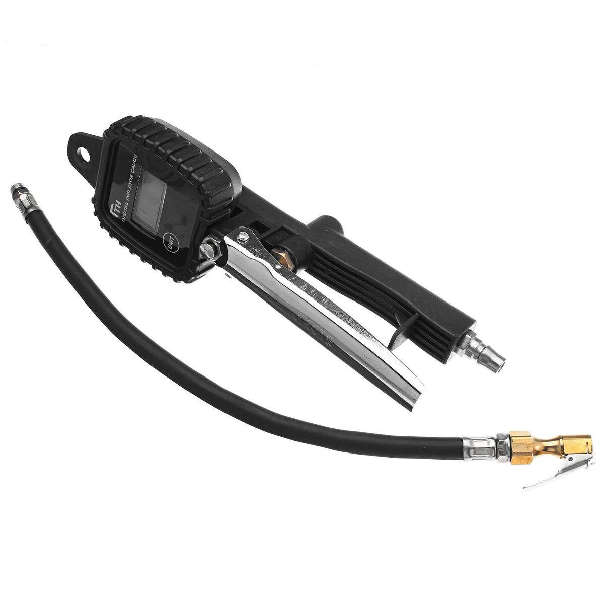 100 PSI Tyre Inflator LCD Digital Metal Air Tire PSI With Hose For Motorcycle Car