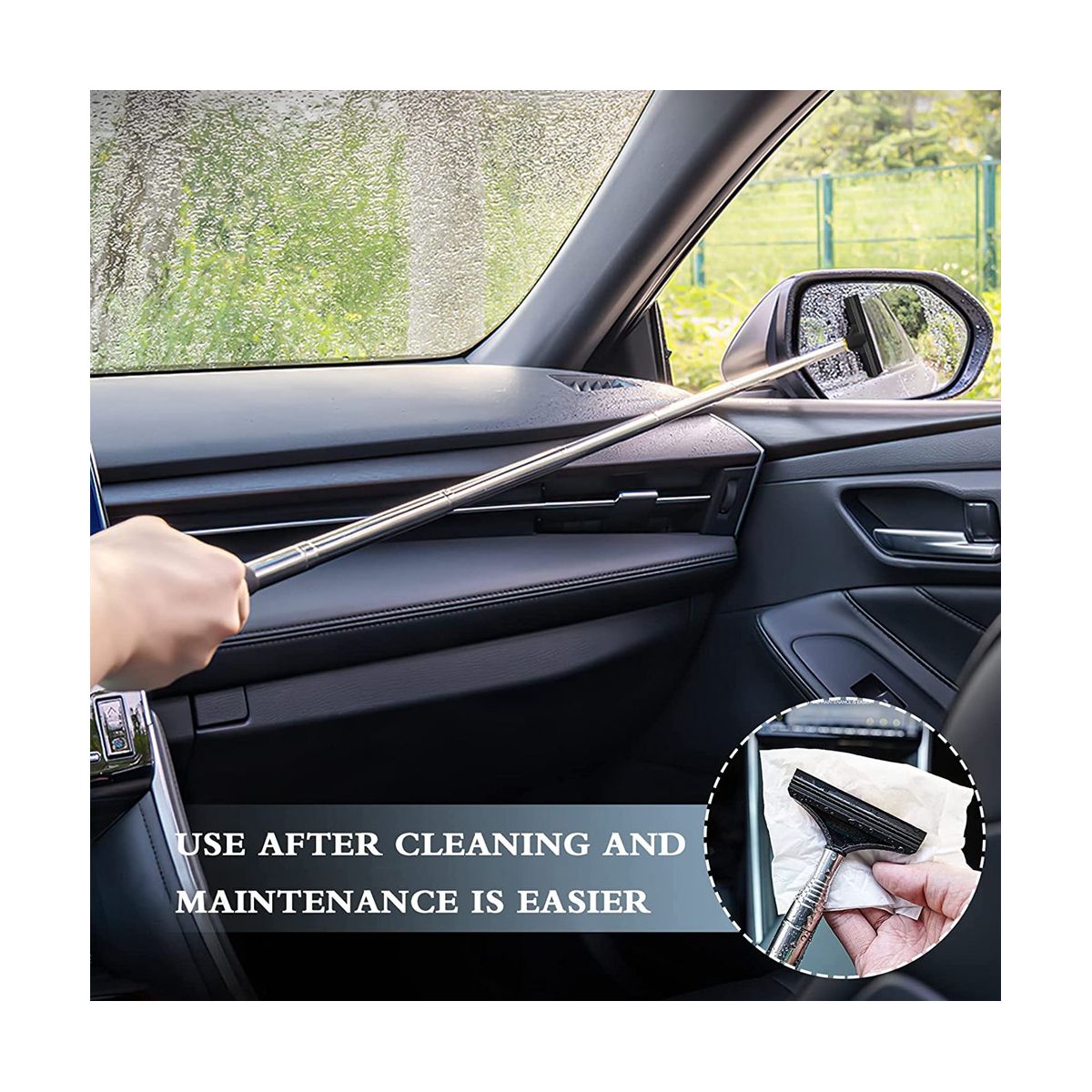 Car Side Mirror Squeegee Car Mirror Squeegee Portable Car Squeegee Car Rearview Mirror Wiper Telescopic Mini Squeegee