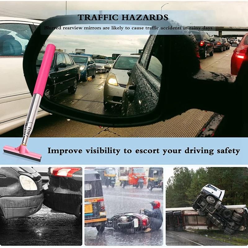 Car Side Mirror Squeegee Car Mirror Squeegee Portable Car Squeegee Car Rearview Mirror Wiper Telescopic Mini Squeegee