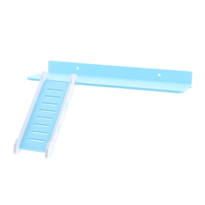 Wooden Hamster Mouse Small Animals Lookout Platform With Ladder Blue