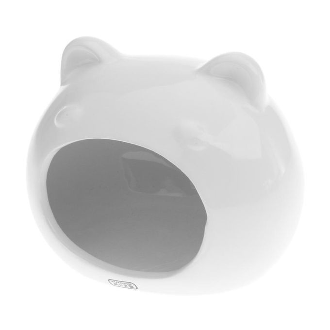 Hamster Bed Bear Shape Comfortable Sleeping Small Animal Pet White #2