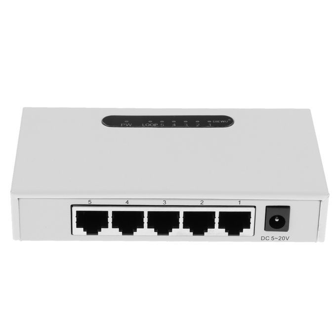 RJ45 5Port Gigabit Ethernet Network Switch Metal Desktop Smart Adapter