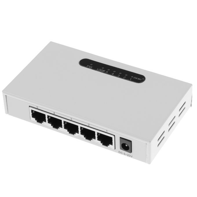 RJ45 5Port Gigabit Ethernet Network Switch Metal Desktop Smart Adapter