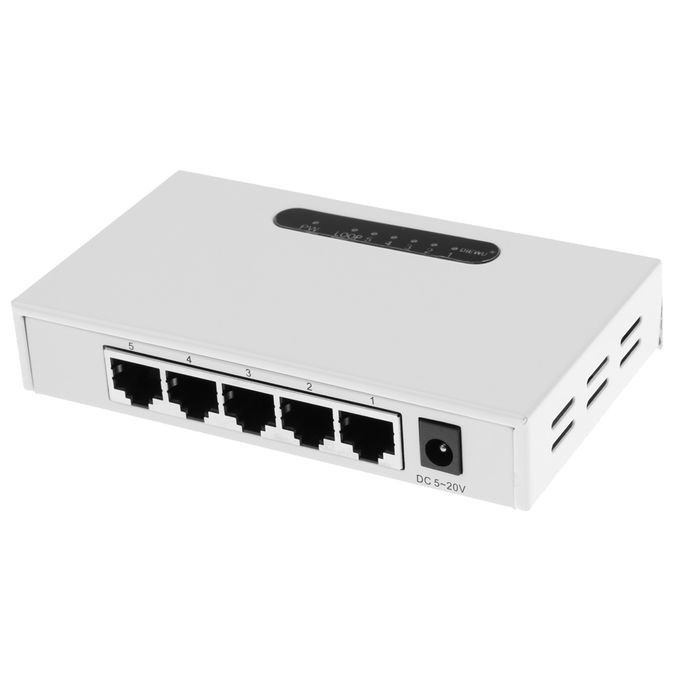 RJ45 5Port Gigabit Ethernet Network Switch Metal Desktop Smart Adapter
