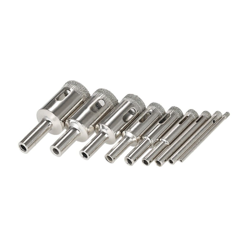 14PCS 3-70mm Glass Hole Saw Kit Diamond Coated Core Hole Saw