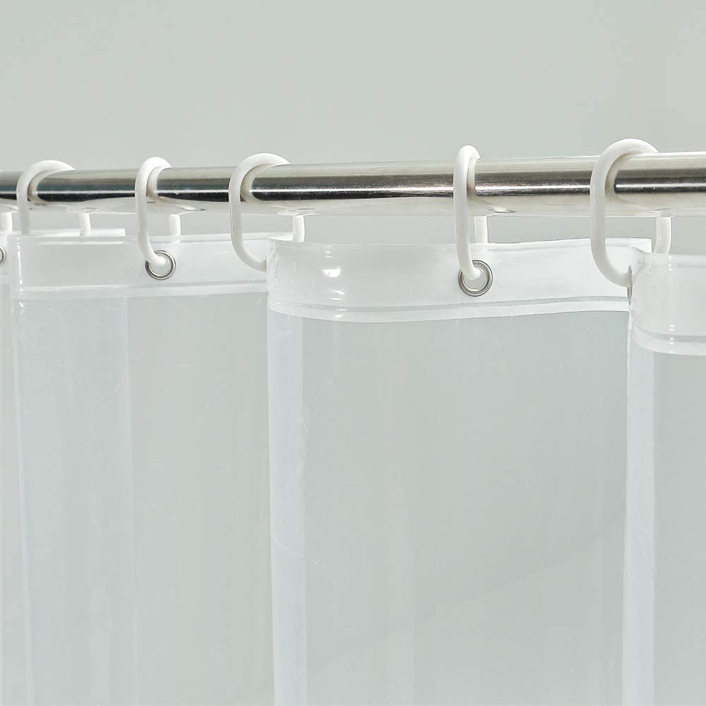 High Clear Shower Curtain Waterproof Transparent Curtains Liner Mildew Plastic Bath Curtains With Hooks Home PEVA Bathroom Decor Transparent