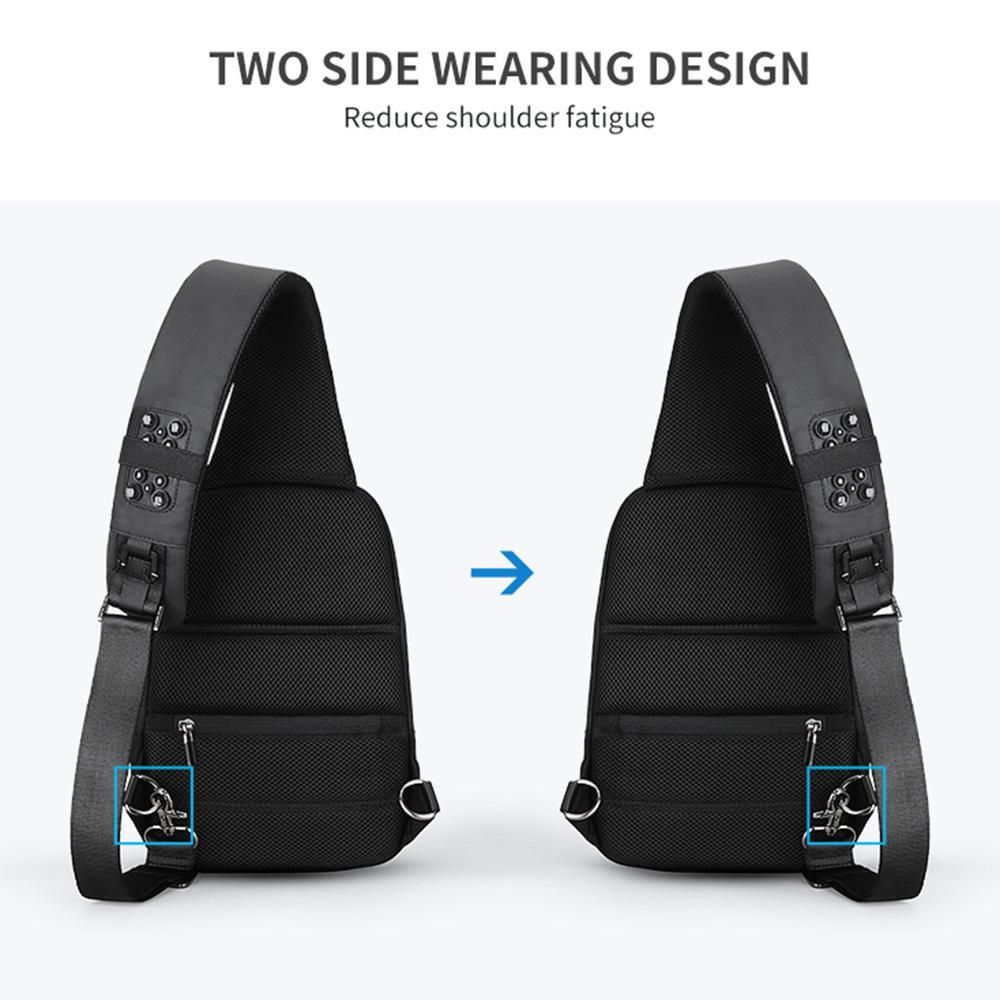 MARK RYDEN Portable Fashionable Casual Anti-Thief Multifunctional Waterproof USB Charging Men Single-Shoulder Bag