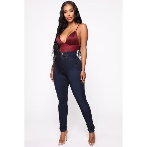 High Rise Curve Jeans In Dark Wash