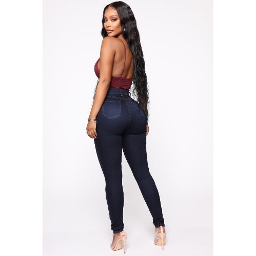 High Rise Curve Jeans In Dark Wash