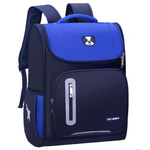 Kid's Waterproof School Bag With Reflector - Blue