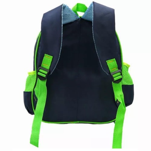 Children's 3D Embossed Cartoon Character School Bag - Green