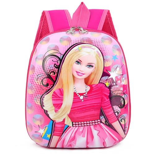 Barbie Hard Shell Kids Kindergarten School Bag Backpack -small-12inches
