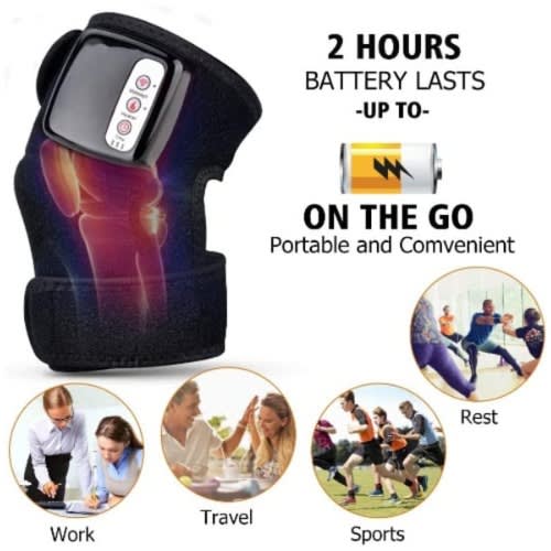 3in1 Rechargeable Heating Knee Massager for  Joint Brace Support