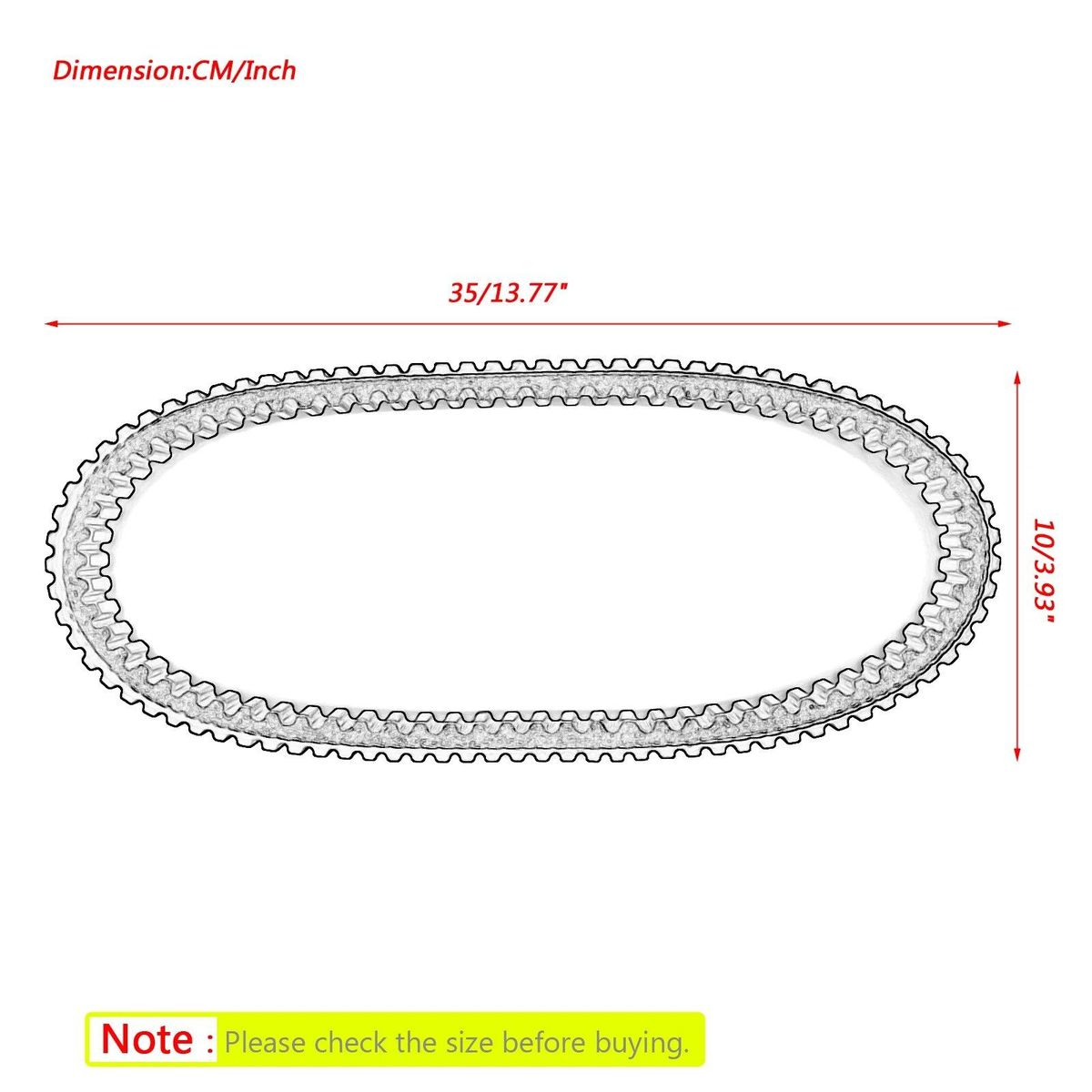 Areyourshop For Yamaha ZUMA 125 2009-2015 Scooter YW125 BWS 125 5S9-E7641-00-00 Transmission Drive Clutch Belt ATV Parts