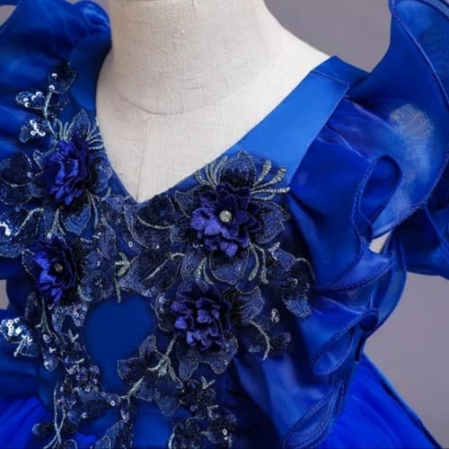 Children Stylish Dress-  Blue