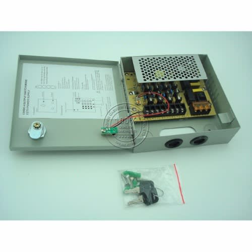 4-Channel Fused 12V DC CCTV Power Supply - Metal