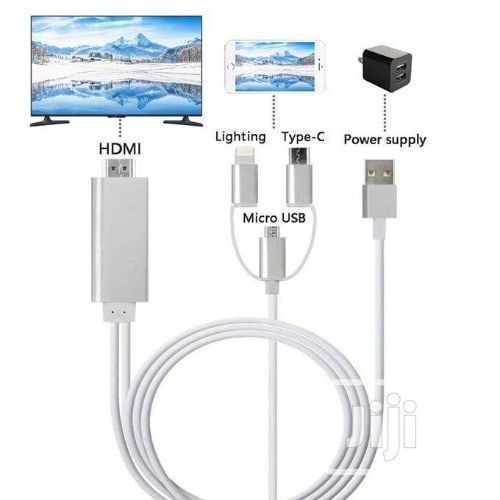 Full HD 3 In 1 HDMI To iPhone, Android, Typc-c Cable