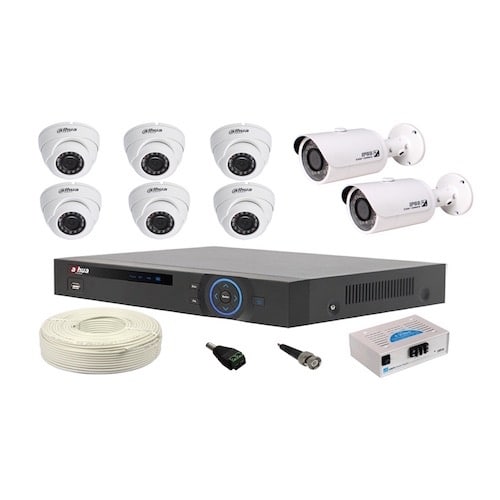 8 Cctv Camera Kit W/ 6 In,2 Out + 1tb Hdd + 300m Rg59 Cable + Installation Lagos / Remote Access