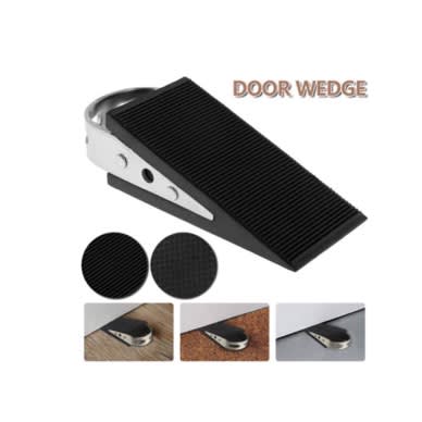 Rubber Door Stopper - 2pcs - Black