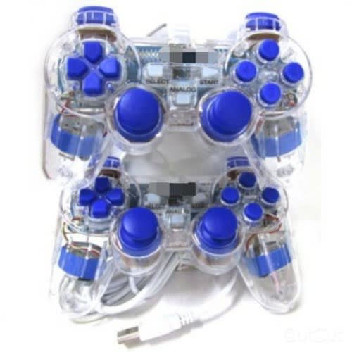 Pc Twin Analog Vibration Game Pad Controller With Light