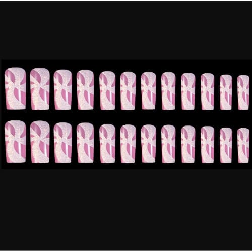 Ballet Coffin Full Cover Long Press On Nail - Sm30211248  - 24 Pieces