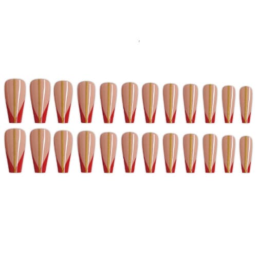 Ballet Coffin Full Cover Long Press On Nail - Sm14210617  - 24 Pieces