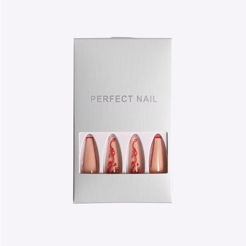 Ballet Coffin Full Cover Long Press On Nail - Sm14210455  -24 Pieces