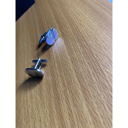 Stainless Steel Men's Silver Cuff Links