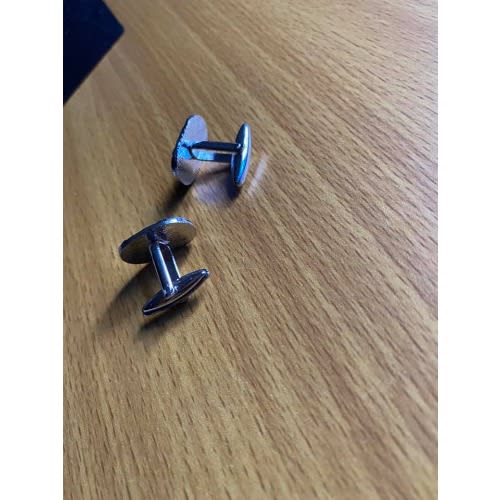 Stainless Steel Men's Silver Cuff Links