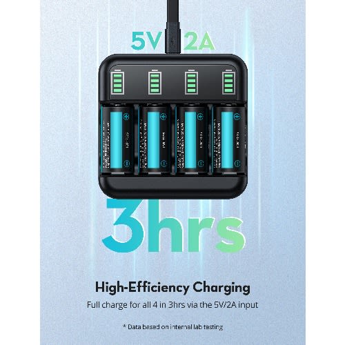 Cr123 Rechargeable Lithium Batteries, 8 Count 3.7v 850mah With Battery Charger