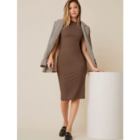 Split Hem Bodycon Dress