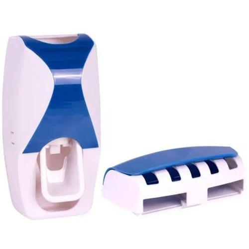 Toothbrush Holder And Automatic Toothpaste Dispenser Squeezer