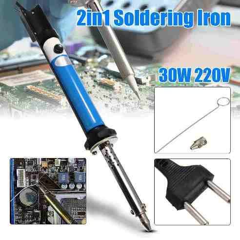 2 In1 30w 220v Soldering Iron Pcb Solder Sucker Desoldering Pump