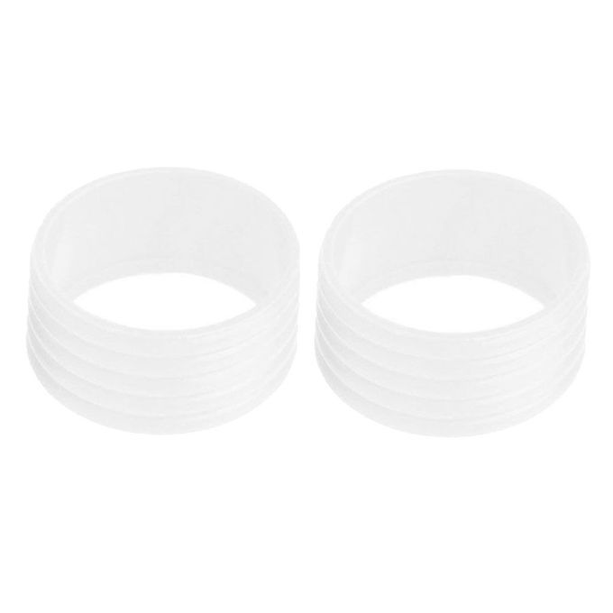 2 Pack Tennis Racket Grip Fix Ring Badminton Racquet Handle White