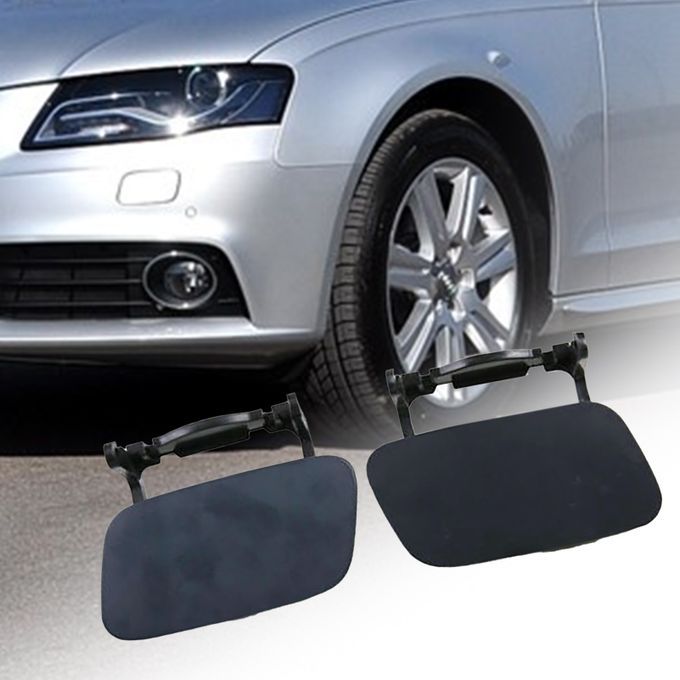 1 Pair Left Right Headlight Washer Jet Cover Spray-Black