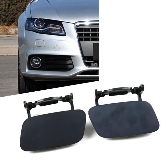 1 Pair Left Right Headlight Washer Jet Cover Spray-Black