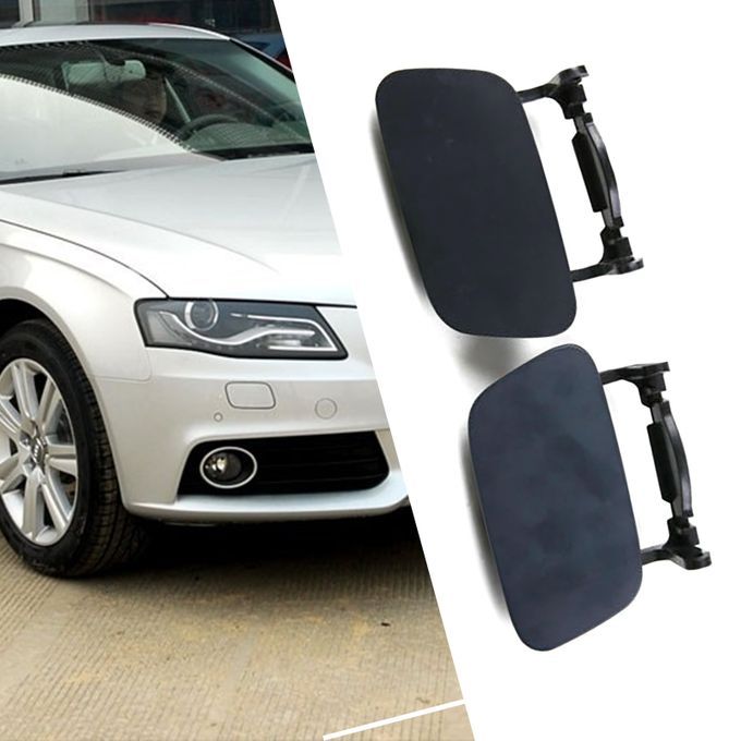 1 Pair Left Right Headlight Washer Jet Cover Spray-Black