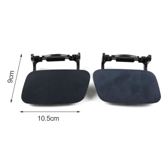 1 Pair Left Right Headlight Washer Jet Cover Spray-Black