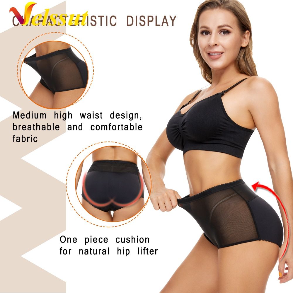 Velssut Padded Hip Enhancer Butt Lifter Control  Sexy  Control  Underwear Lingerie Shapewear