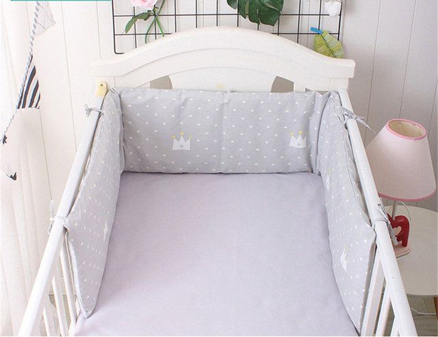 Collapsible 180*30cm Star Design Baby Bed Bumper Cotton Pad