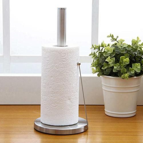 Paper Towel Holder Stainless Steel Standing Paper Towel Organizer Roll Dispenser For Kitchen Countertop Home Accessories