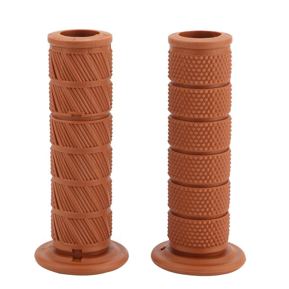 2Pcs 22mm Universal Vintage Motorcycle Handlebar Grips