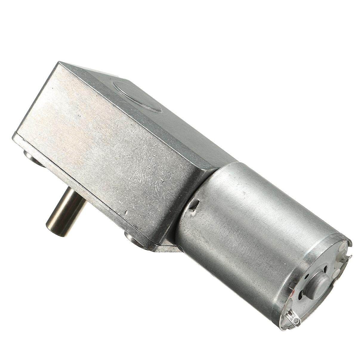 12V Geared Motor 0.6RPM Low Speed High Torque Turbo Worm 370 Right Angle US