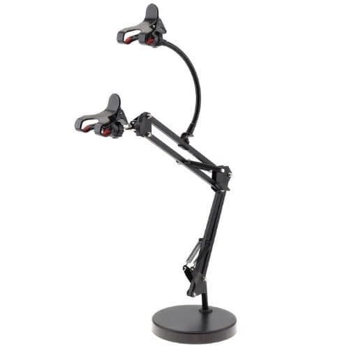 Adjustable Double Phone Holder With Suspension Boom