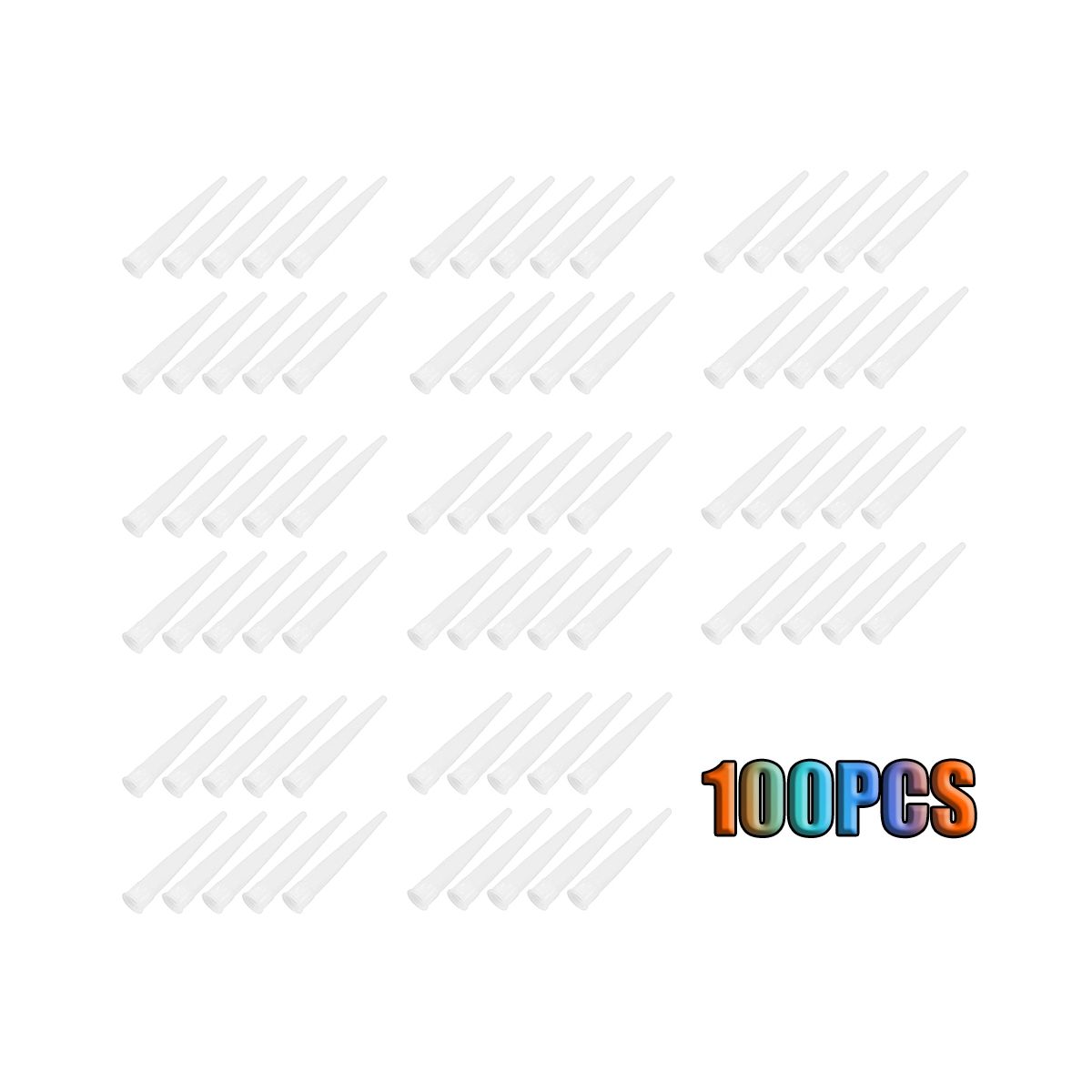 100 PCS Plastic Caulking Nozzles Extender Caulk Nozzle Tip