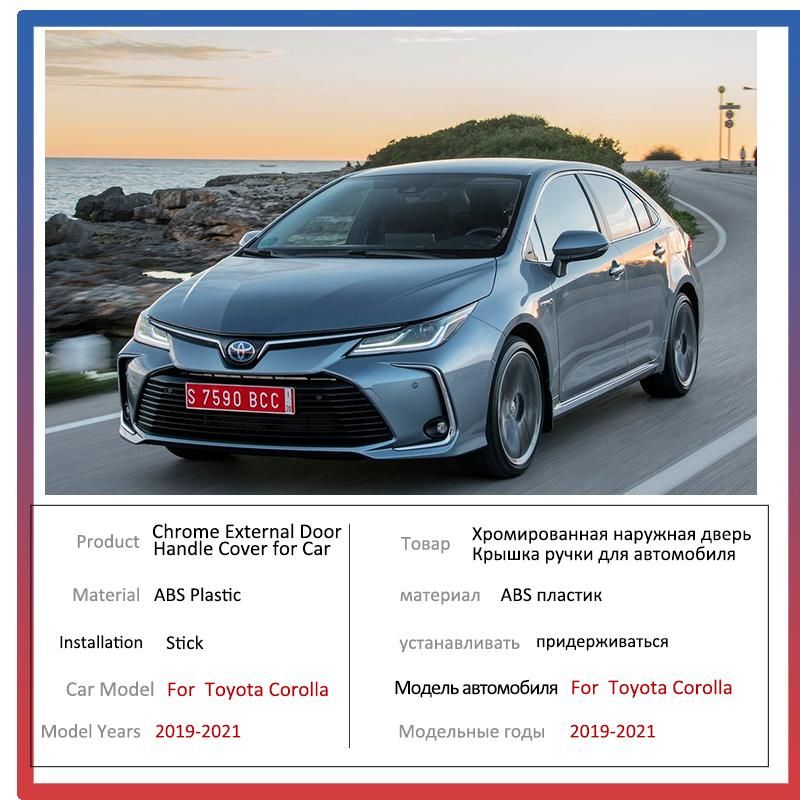 Chrome Handles Cover Trim for Toyota Corolla Auris E210 2019 2020 2021 Car Accessories Stickers Auto Styling Handle 210