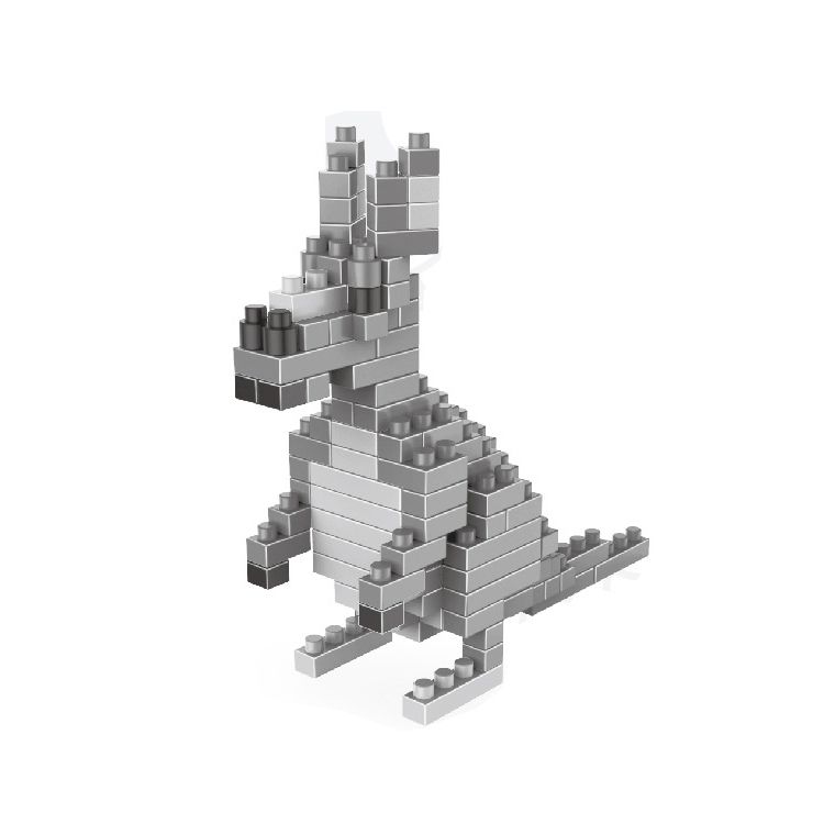 Kangaroo Pattern Particle Building Block Assembled Toys