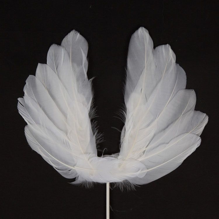 2 PCS Party Cake Decoration Wings Decoration Feather Wings Card