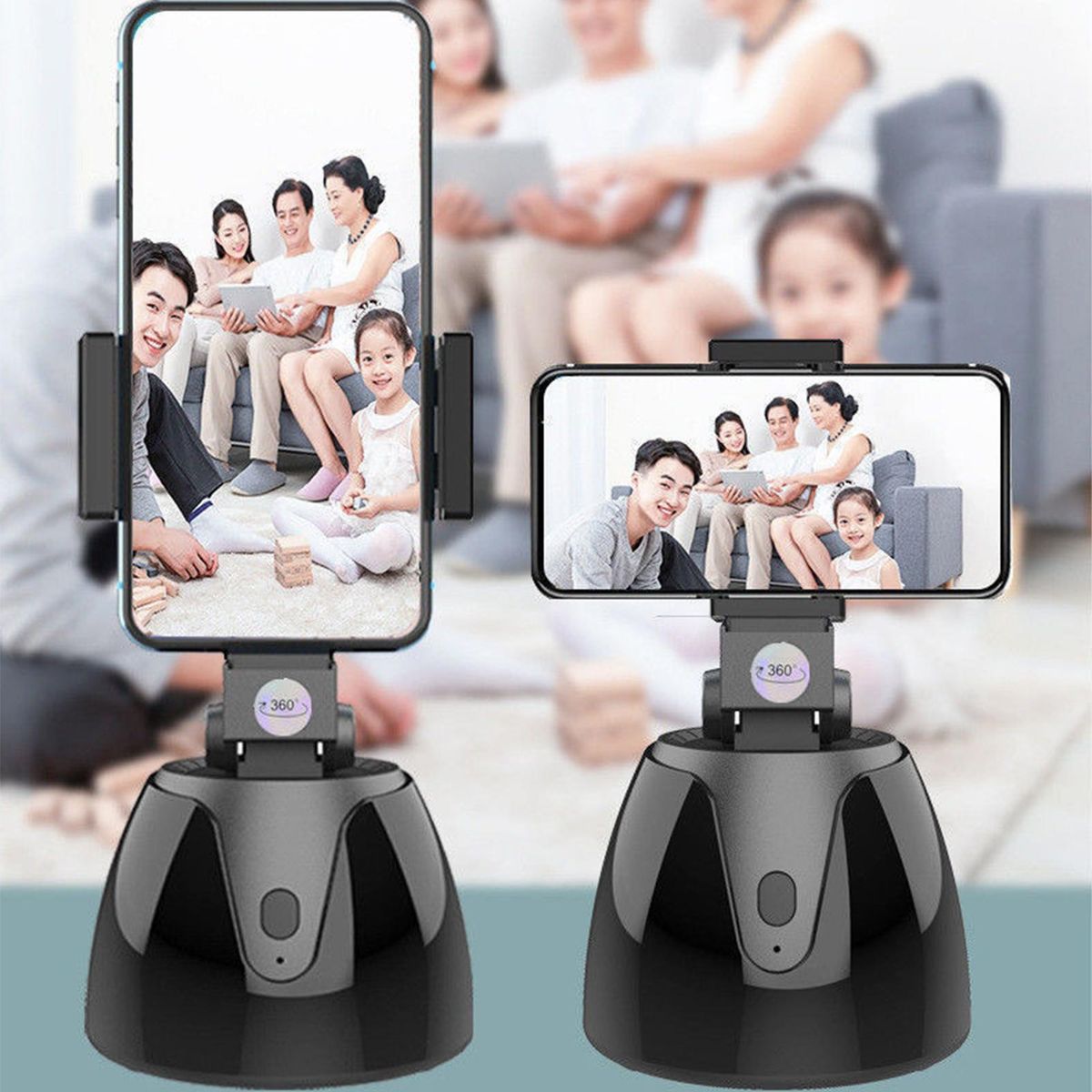360° Object Tracking Holder Selfie Stick 360° Rotation Auto Face Object Tracking Release Your Hands Wireless BT Connection for all phones Intelligent Camera AI Composition for 1/4in Screw